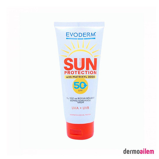 Spf 20 & 50 ArasıEvodermEvoderm Sunscreen Cream - Güneş Koruyucu Krem Spf 50 Faktör 100ml