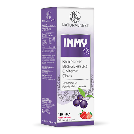 Naturalnest Immy Beta Glukan Çilek Aromalı Şurup 150 ml