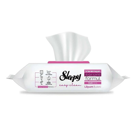 Sleepy Easy Clean Lilyum Buketi Yüzey Temizlik Havlusu 100 Yaprak
