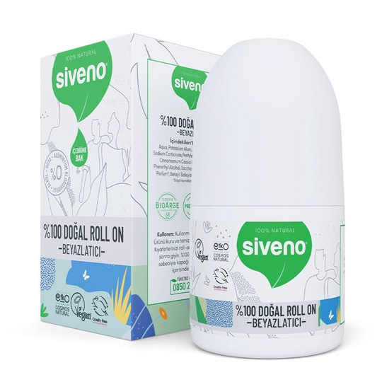 Siveno Beyazlatıcı Etkili Doğal Roll On 50 ml