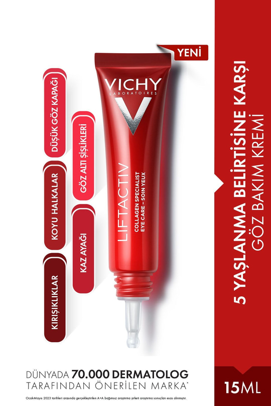 Vichy Liftactiv Collagen Specialist Yaşlanma Belirtilerine Karşı Göz Bakım Kremi