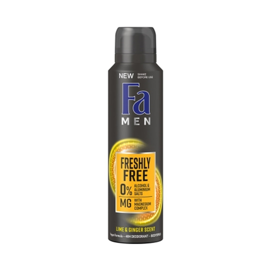 Erkek DeodorantFaFa Men Freshly Free Lİme&Ginger Deodorant Sprey 150 ml