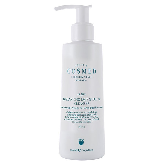 Cosmed SD Plus Balancing Face & Body Cleanser - Yağlı Pullanma Sorunu Yaşayan Ciltler için Temizleme Jeli - Salisilik Asit ve Çay Ağacı Yağı İçeren Temizleyici 200 ml