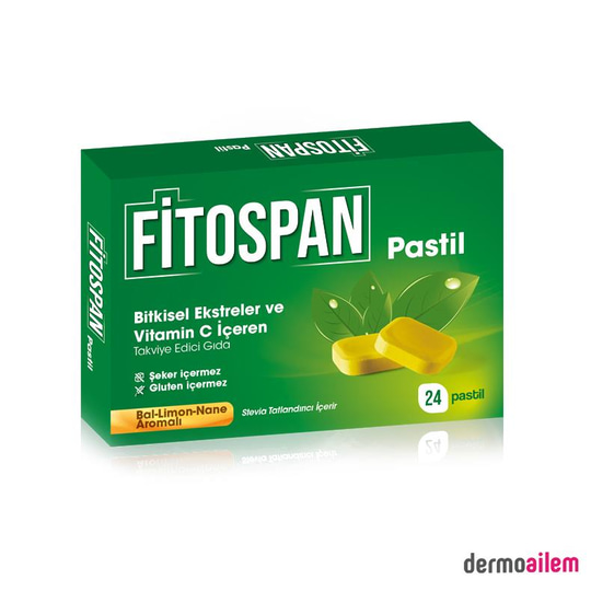 PastillerEdis PharmaFitospan Bal Limon Nane Aromalı 24 Pastil