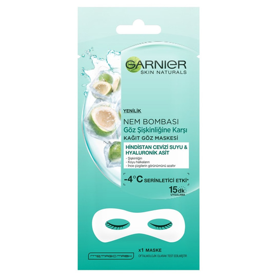 MaskelerGarnierGarnier Nem Bombası Göz Şişkinliğine Karşı Kağıt Göz Maskesi 6 gr