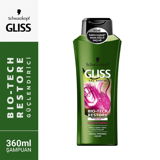 ŞampuanlarSchwarzkopfGliss Bio-Tech Şampuan Güçlendirici 360 ml