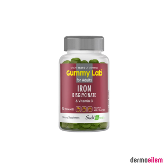 Takviye Edici GıdalarSuda VitaminGummy Lab Iron Bisglycinate 17 Mg 90 Gummies Yetişkin