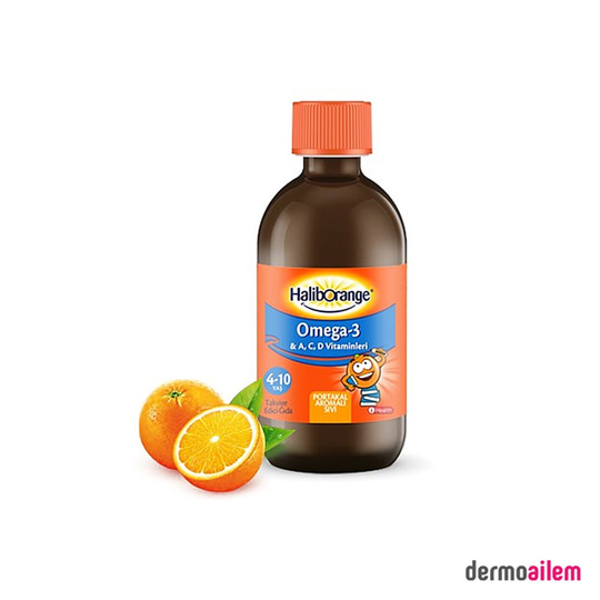 Takviye Edici GıdalariHealthHaliborange Omega-3 & A,C,D Vitaminleri 300 ml