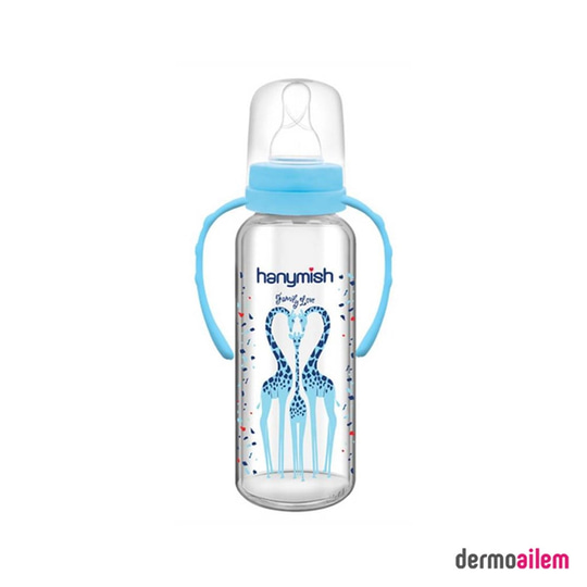 Biberon & Emzik & OyuncakHanymishHanymish Kulplu Mavi Biberon 0-6ay 240 Ml
