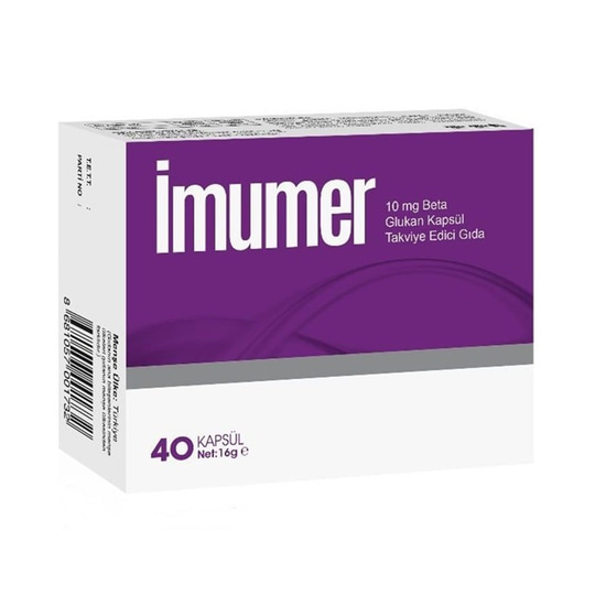 Takviye Edici Gıdalarİmumerİmumer Beta Glucan 10 mg 40 Kapsül