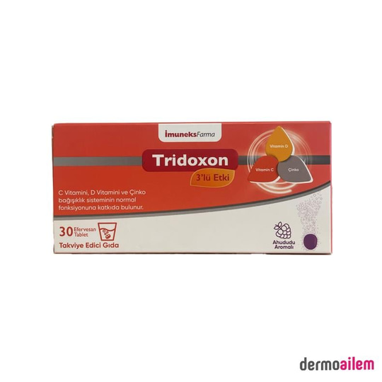 Takviye Edici GıdalarİmuneksFarmaİmuneks Tridoxon 30 Efervesan Tablet