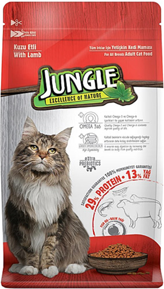 Kedi Kuru MamalarıJungleJungle Kuzu Etli 1.5 kg Yetişkin Kuru Kedi Maması