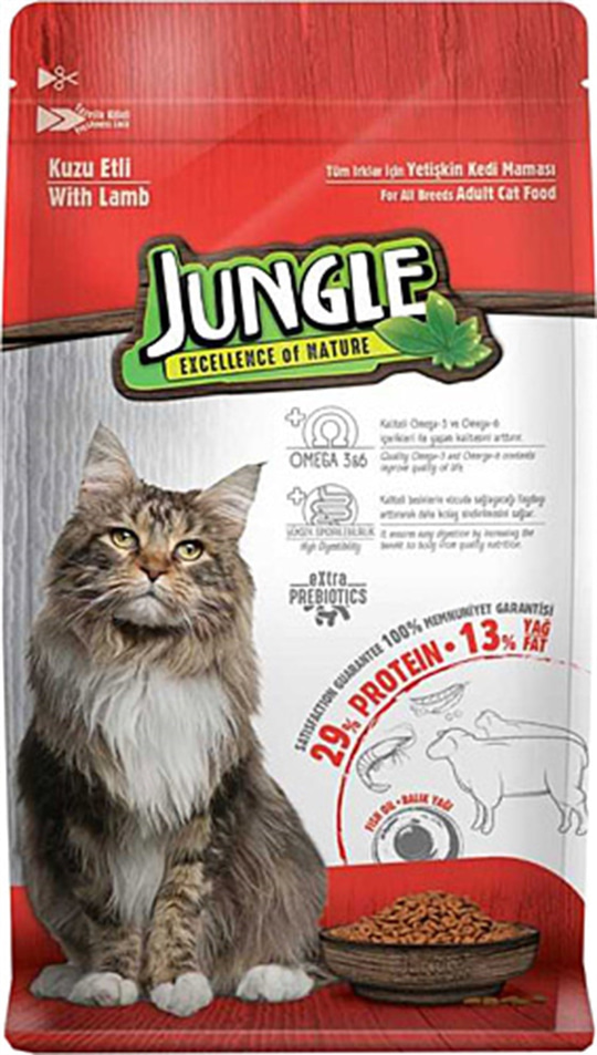 Kedi Kuru MamalarıJungleJungle Kuzu Etli 500 gr Yetişkin Kuru Kedi Maması