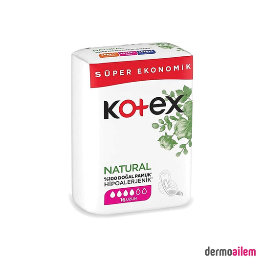 Hijyenik Kadın ÜrünleriKotexKotex Natural Hipoalerjenik Hijyenik Ped Uzun 16'lı