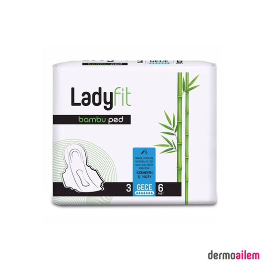 Hijyenik Kadın ÜrünleriLadyFitLadyfit Bambu Ped Standart Gece 6 Ped