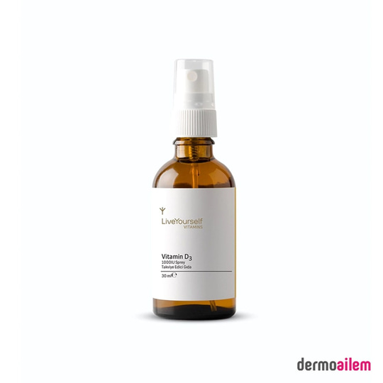 Takviye Edici GıdalarLiveYourselfLive Yourself Vitamin D3 1000 IU 30 Ml
