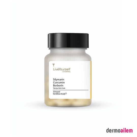 Takviye Edici GıdalarLiveYourselfLive Yourself Vitamins Silymarin Curcumin Berberin 30 Kapsül
