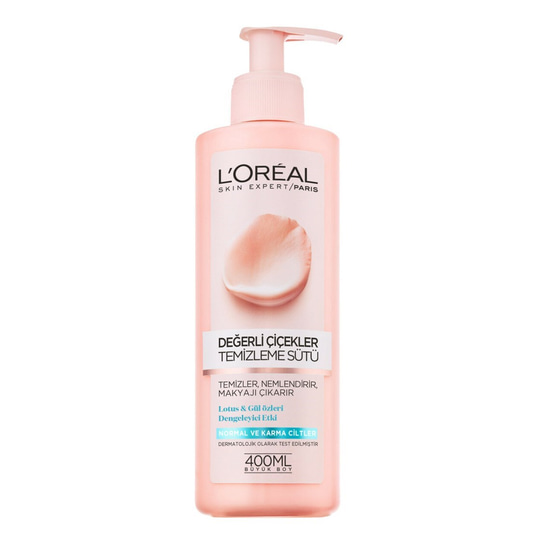 Cilt Temizleme ÜrünleriLoreal ParisLoreal Paris Değerli Çiçekler Temizleme Sütü Normal ve Karma Ciltler İçin 400 ml