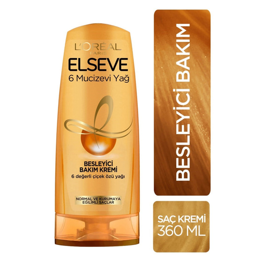 Saç KremleriLoreal ParisLoreal Paris Elseve 6 Mucizevi Yağ Besleyici Bakım Kremi 360 ml