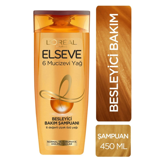 ŞampuanlarLoreal ParisLoreal Paris Elseve 6 Mucizevi Yağ Besleyici Bakım Şampuanı 450 ml