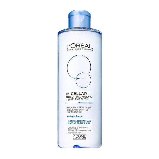 Makyaj TemizleyicileriLoreal ParisLoreal Paris Micellar Kusursuz Makyaj Temizleme Suyu Normalden Karmaya Hassas Ciltler İçin 400 ml