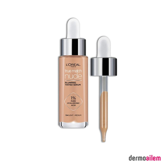 FondötenMaybellineLoreal Paris True Match Nude Serum Fondöten 3-4 Light Medium 30 ml