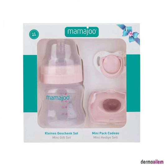 Biberon & Emzik & OyuncakMamajooMamajoo Mini Hediye Seti 150 ml ( Pembe )