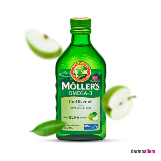 Omega 3 & Balık YağlarıMoller'sMöller's Omega-3 Balık Yağı Elma Aromalı  250 ml