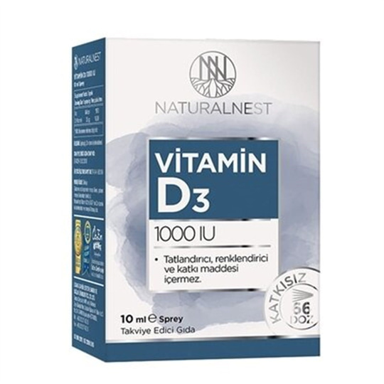 Takviye Edici GıdalarNaturalnestNaturalnest Vitamin D3 1000 IU Sprey 10 ml