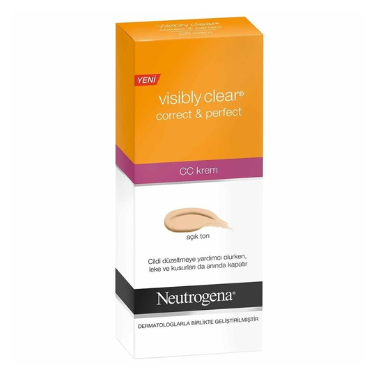 BB & CC KremlerNeutrogenaNeutrogena Visibly Clear Correct & Perfect CC Krem Açık Ton 50 ml