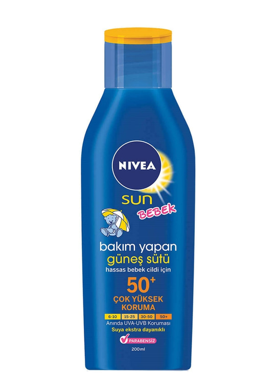 Bebek Güneş SerisiNiveaNivea Sun Baby Bakım Yapan Güneş Sütü 50+ Faktör 200ml