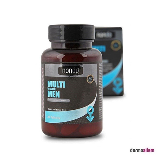 Takviye Edici GıdalarNondoNondo Multivitamin Men 30 Tablet (SKT:01.2025)
