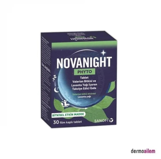 Takviye Edici GıdalarsanofiNovanight Phyto Valerian ve Lavanta Yağı İçeren 30 Tablet