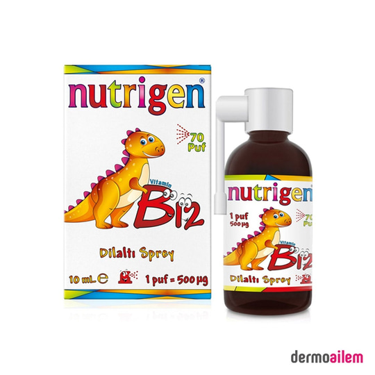 Takviye Edici GıdalarNutrigenNutrigen Vitamin B12 500 Mcg 10 ml Dilaltı Sprey 70 Puf