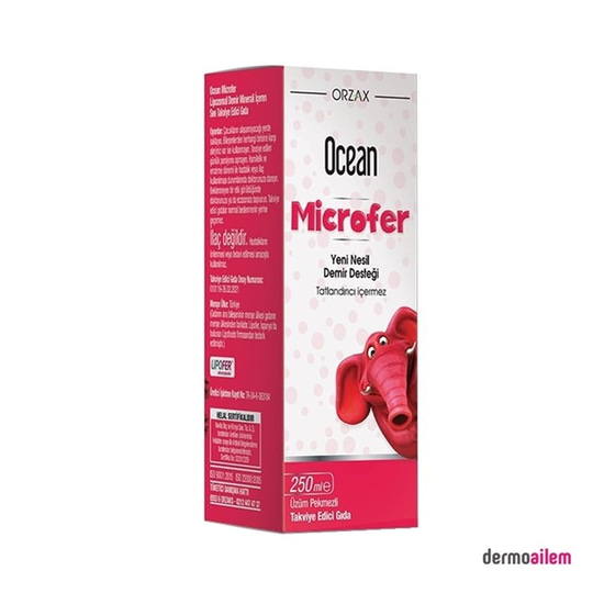 Takviye Edici GıdalarOrzaxOcean Microfer Şurup 250 ml