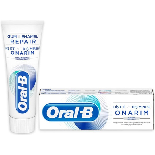 Diş MacunlarıOral-BOral-B Diş Eti Ve Diş Minesi Onarım Hassas Beyazlık Diş Macunu 75 ml
