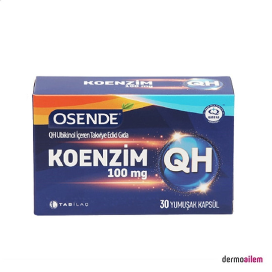 Takviye Edici GıdalarTab İlaçOsende Koenzim QH 100 mg 30 Yumuşak Kapsül