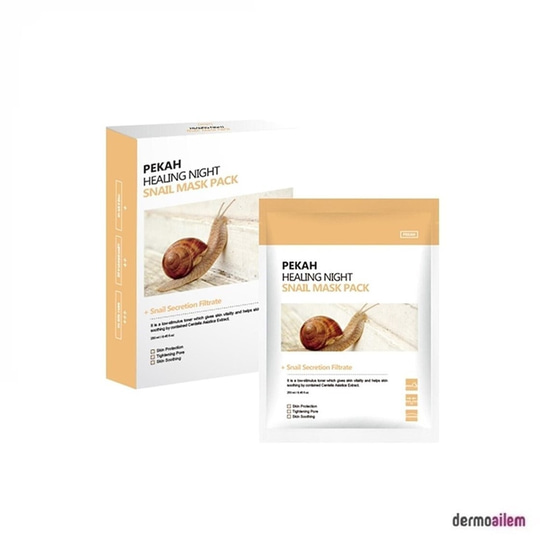 MaskelerPEKAHPEKAH Healing Night Snail Yüz Maskesi(5 Adet)