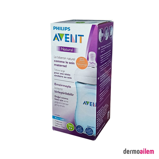 Biberon & Emzik & OyuncakPhilips AventPhilips Avent Natural PP Mavi Biberon 26ml 1+Ay