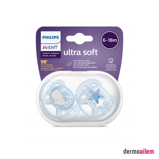 Biberon & Emzik & OyuncakPhilips AventPhilips Avent Ultra soft emzik 6-18 Erkek SCF223-03
