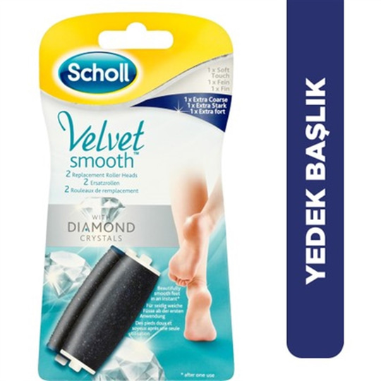 Ayak BakımıSchollScholl Velvet Smooth Çok Sert Deriler İçin 2'li Yedek Başlık Seti Elmas Taneleri İle
