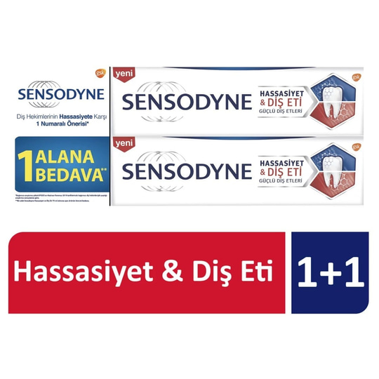 Diş MacunlarıSensodyneSensodyne Hassasiyet & Diş Eti Güçlü Diş Etleri 75 ml 1+1