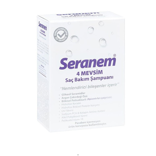ŞampuanlarDermadolinSeranem Nemlendirici Bakım Şampuanı 150 ml Antiaging 4 Mevsim Argan Çekirdeği Ekstraktı Keratin Içerir