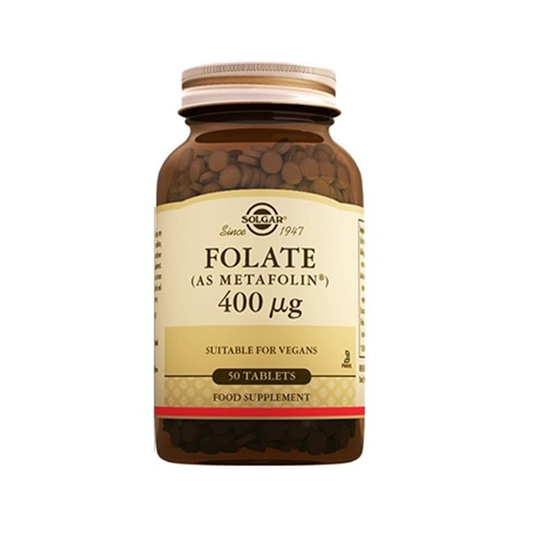 Takviye Edici GıdalarSolgarSolgar Folate (Metafolin) 400 mcg 50 Tablet