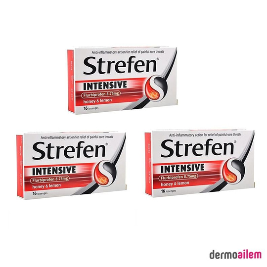 PastillerStrepsilsStrefen Intensive Pastil Bal Limon 16 Adet 3 Adet