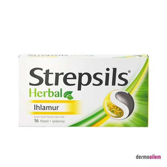 Takviye Edici GıdalarStrepsilsStrepsils Herbal Ihlamur 16 Pastil