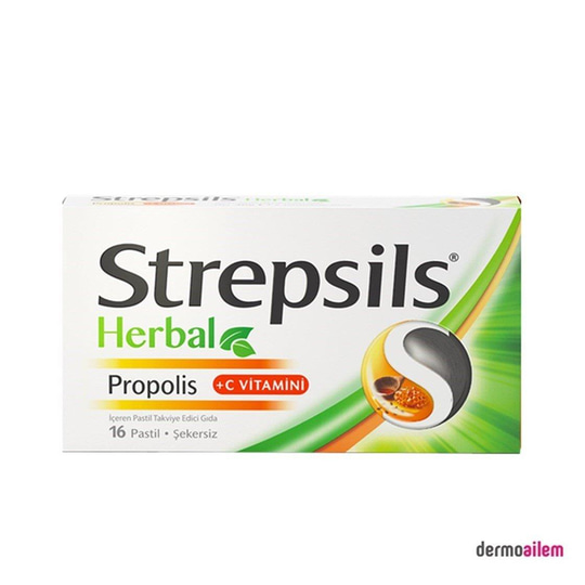 PastillerStrepsilsStrepsils Herbal Propolis 16 Pastil (SKT:09.2024)