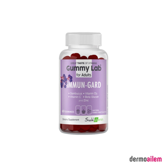 Takviye Edici GıdalarSuda VitaminSuda Vitamin Gummy Lab Immun Guard Yetişkinler İçin 60 Gummies