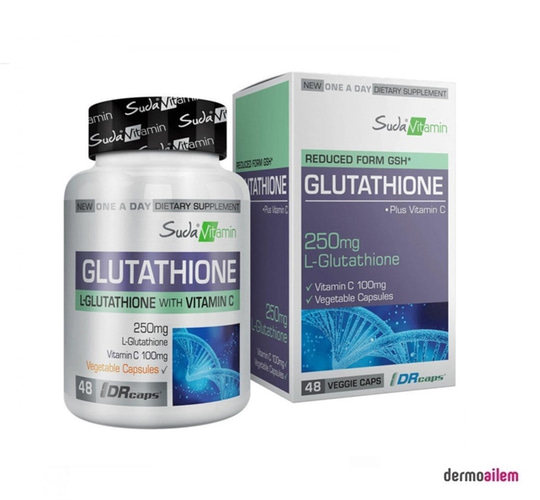 Takviye Edici GıdalarSuda VitaminSuda Vitamins Glutathione 250G 48 Kapsül