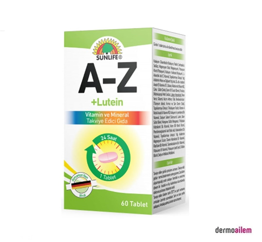 Takviye Edici GıdalarSunlifeSunlife A-Z Lutein 60 Tablet